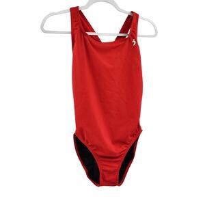 Vintage NWT Illusions Activewear Red One Piece Swimsuit Women's 38 Made in USA